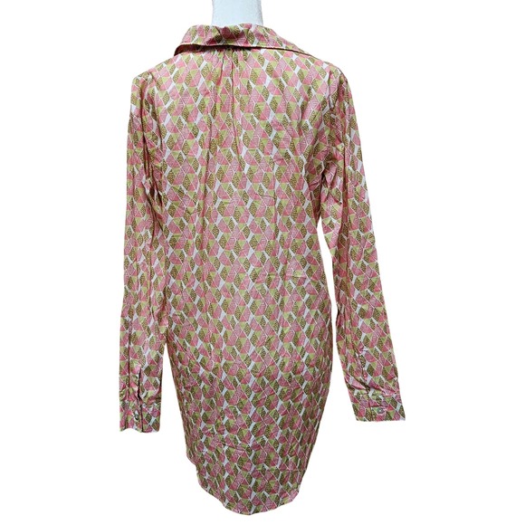 NWT Rock Flower Paper Long Sleeve Popover Geometric Print Beach Tunic Size Small - Picture 2 of 7